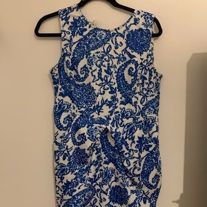 Stretchy white and blue dress